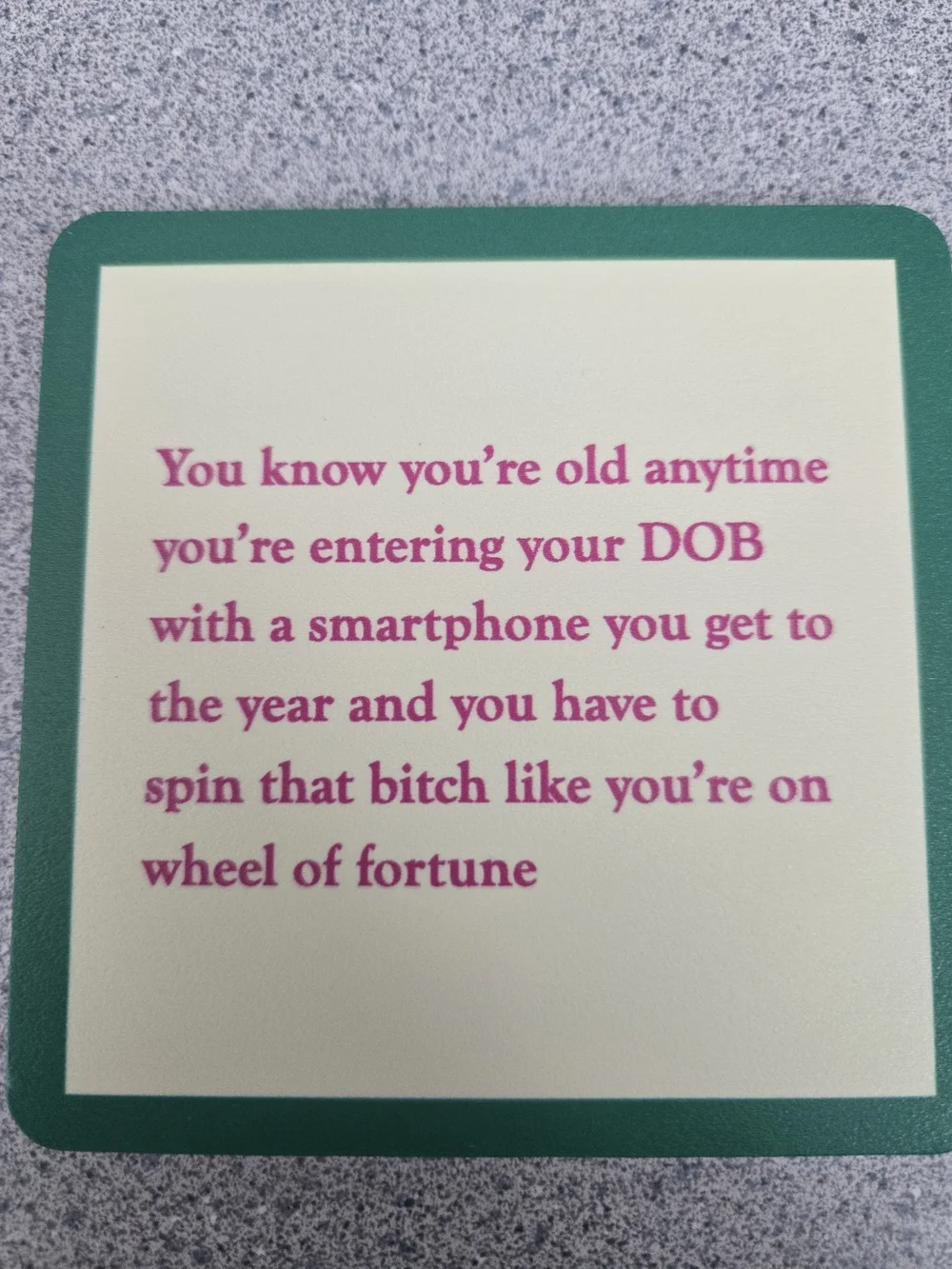 FUN Drinks On Me Coasters